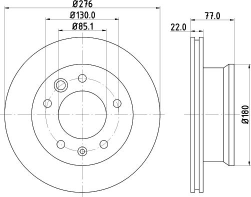 HELLA PAGID 8DD 355 110-991 - Тормозной диск avtokuzovplus.com.ua