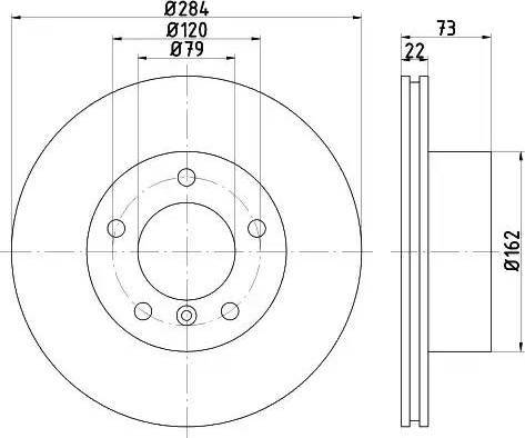 HELLA PAGID 8DD 355 111-221 - Тормозной диск avtokuzovplus.com.ua