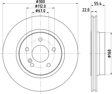 HELLA PAGID 8DD 355 111-852 - Тормозной диск avtokuzovplus.com.ua