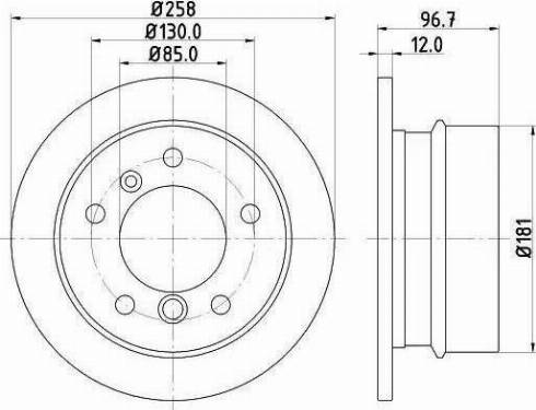 HELLA PAGID 8DD 355 111-881 - Гальмівний диск autocars.com.ua