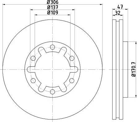 HELLA PAGID 8DD 355 111-981 - Тормозной диск avtokuzovplus.com.ua