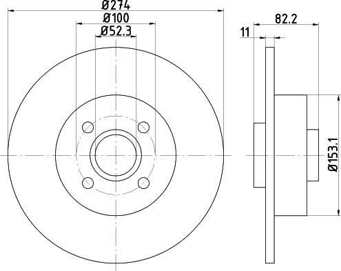 HELLA PAGID 8DD 355 112-211 - Тормозной диск avtokuzovplus.com.ua