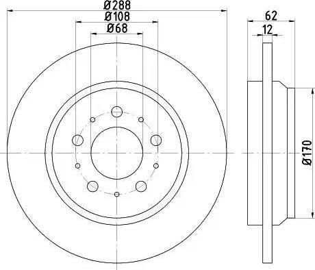 HELLA PAGID 8DD 355 113-021 - Гальмівний диск autocars.com.ua