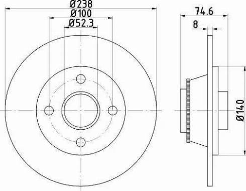 HELLA PAGID 8DD 355 113-431 - Тормозной диск avtokuzovplus.com.ua