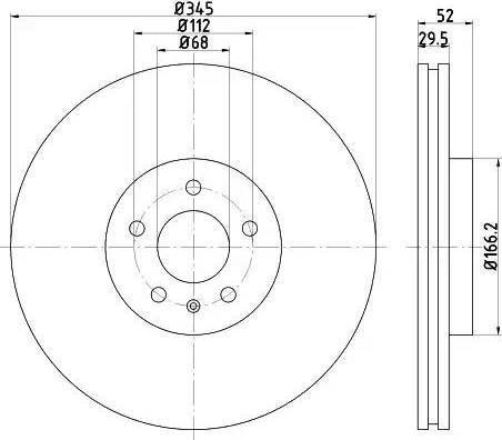 HELLA PAGID 8DD 355 121-411 - Тормозной диск avtokuzovplus.com.ua