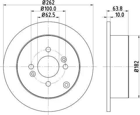 HELLA PAGID 8DD 355 114-011 - Гальмівний диск autocars.com.ua