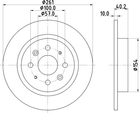 HELLA PAGID 8DD 355 114-081 - Гальмівний диск autocars.com.ua