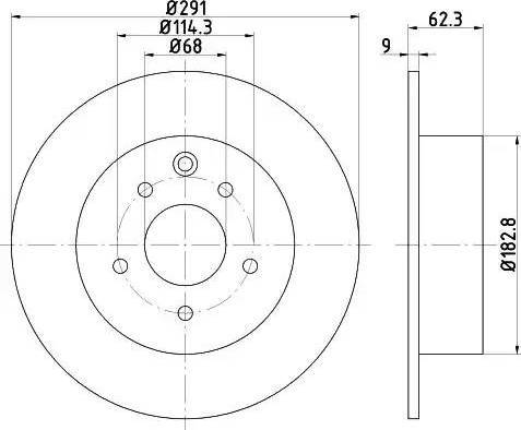 HELLA PAGID 8DD 355 114-611 - Тормозной диск avtokuzovplus.com.ua