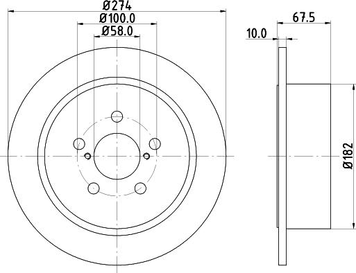 HELLA PAGID 8DD 355 114-641 - Гальмівний диск autocars.com.ua