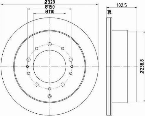 HELLA PAGID 8DD 355 115-061 - Гальмівний диск autocars.com.ua