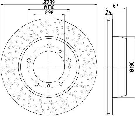 HELLA PAGID 8DD 355 115-431 - Гальмівний диск autocars.com.ua