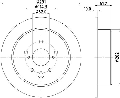 HELLA PAGID 8DD 355 115-711 - Гальмівний диск autocars.com.ua