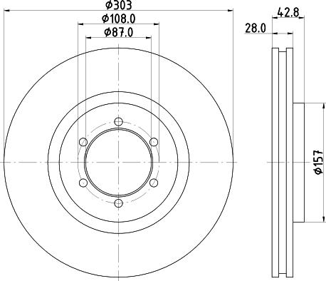 HELLA PAGID 8DD 355 115-721 - Тормозной диск avtokuzovplus.com.ua