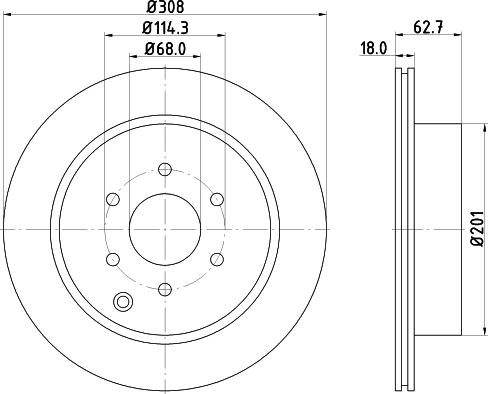 HELLA PAGID 8DD 355 115-851 - Тормозной диск avtokuzovplus.com.ua