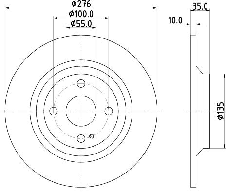 HELLA PAGID 8DD 355 116-071 - Тормозной диск avtokuzovplus.com.ua