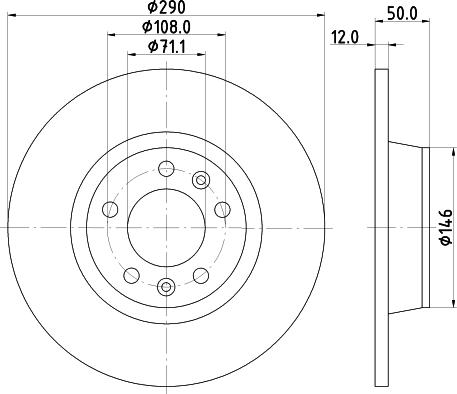 HELLA PAGID 8DD 355 116-171 - Гальмівний диск autocars.com.ua