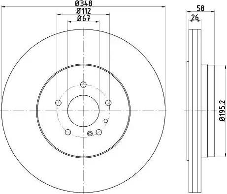 HELLA PAGID 8DD 355 116-291 - Тормозной диск avtokuzovplus.com.ua