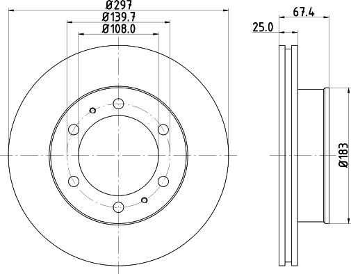 HELLA PAGID 8DD 355 134-011 - Тормозной диск avtokuzovplus.com.ua