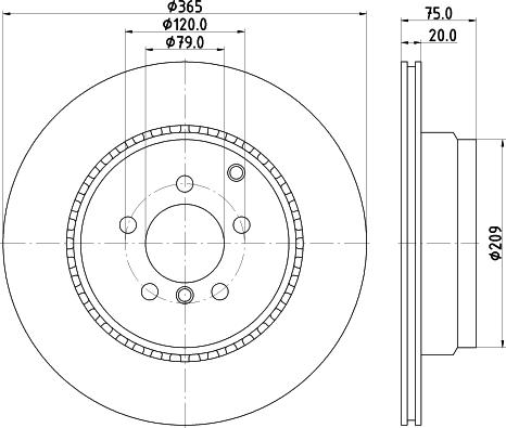 HELLA PAGID 8DD 355 116-961 - Тормозной диск autodnr.net