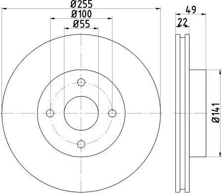 HELLA PAGID 8DD355117031 - Гальмівний диск autocars.com.ua