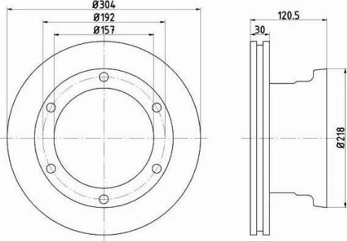 HELLA PAGID 8DD 355 117-541 - Гальмівний диск autocars.com.ua