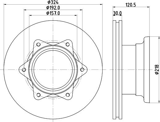 HELLA PAGID 8DD 355 117-551 - Гальмівний диск autocars.com.ua