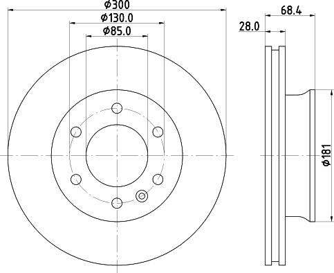 HELLA PAGID 8DD 355 117-621 - Гальмівний диск autocars.com.ua