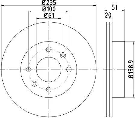 HELLA PAGID 8DD 355 117-681 - Тормозной диск avtokuzovplus.com.ua