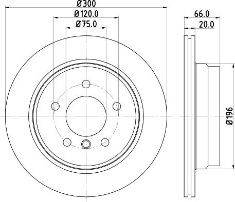 HELLA PAGID 8DD 355 117-831 - Гальмівний диск autocars.com.ua