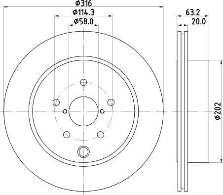 HELLA PAGID 8DD 355 118-451 - Тормозной диск avtokuzovplus.com.ua