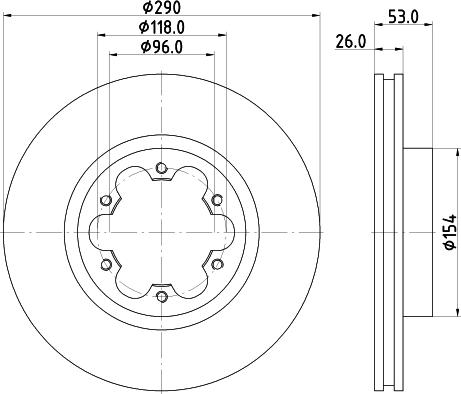 HELLA PAGID 8DD 355 118-481 - Тормозной диск avtokuzovplus.com.ua