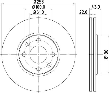 HELLA PAGID 8DD 355 118-491 - Гальмівний диск autocars.com.ua