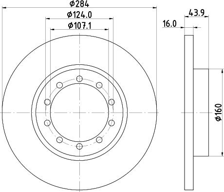 HELLA PAGID 8DD 355 118-521 - Гальмівний диск autocars.com.ua