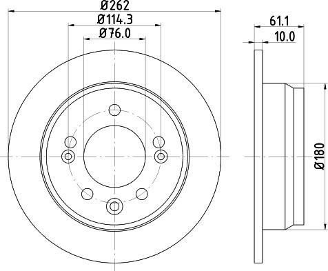 HELLA PAGID 8DD 355 118-861 - Тормозной диск avtokuzovplus.com.ua