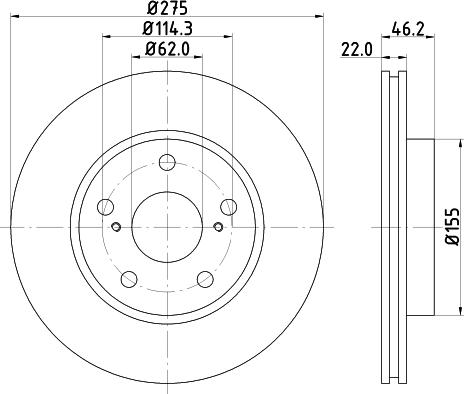 HELLA PAGID 8DD 355 118-961 - Тормозной диск avtokuzovplus.com.ua