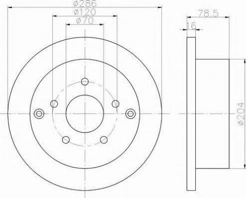 HELLA PAGID 8DD 355 119-851 - Гальмівний диск autocars.com.ua