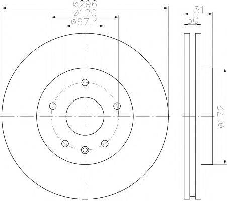 HELLA PAGID 8DD 355 119-951 - Тормозной диск avtokuzovplus.com.ua