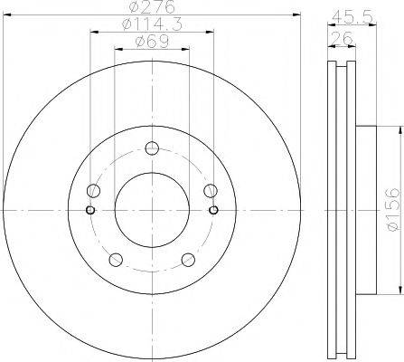 HELLA PAGID 8DD 355 119-961 - Тормозной диск autodnr.net