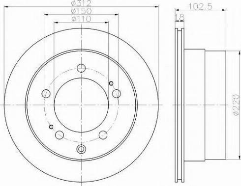 HELLA PAGID 8DD 355 120-061 - Тормозной диск autodnr.net