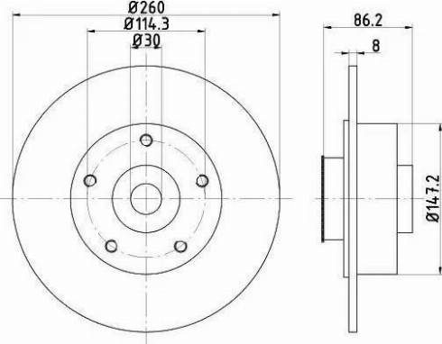 HELLA PAGID 8DD 355 120-081 - Гальмівний диск autocars.com.ua