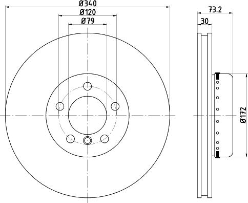 HELLA PAGID 8DD 355 120-811 - Тормозной диск avtokuzovplus.com.ua