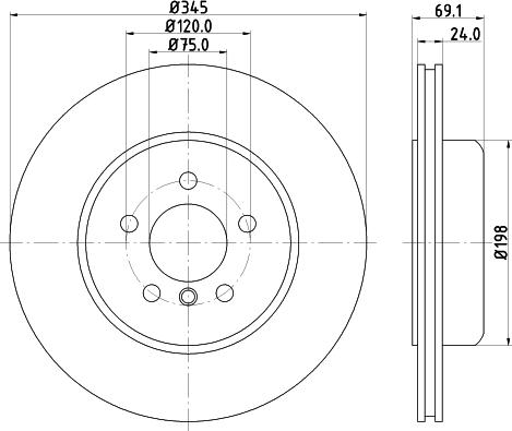 HELLA PAGID 8DD 355 120-871 - Тормозной диск avtokuzovplus.com.ua