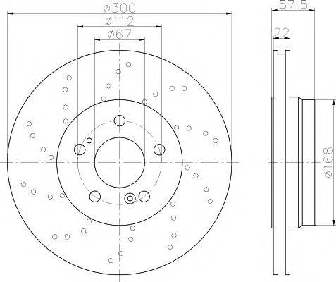 HELLA PAGID 8DD 355 122-672 - Тормозной диск avtokuzovplus.com.ua