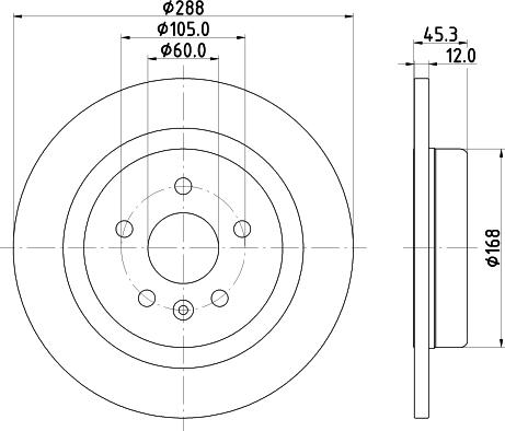 HELLA PAGID 8DD 355 122-741 - Тормозной диск avtokuzovplus.com.ua