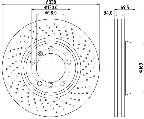 HELLA PAGID 8DD 355 128-571 - Тормозной диск avtokuzovplus.com.ua