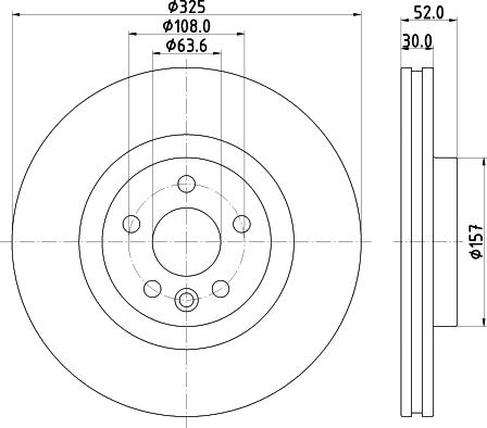 HELLA PAGID 8DD 355 123-111 - Гальмівний диск autocars.com.ua