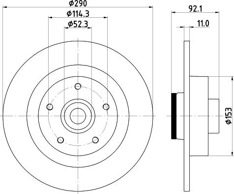 HELLA PAGID 8DD 355 123-371 - Тормозной диск avtokuzovplus.com.ua