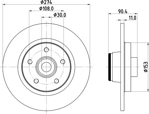 HELLA PAGID 8DD 355 123-421 - Тормозной диск avtokuzovplus.com.ua