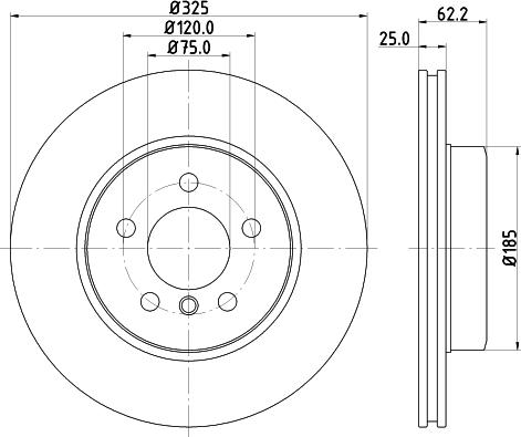 HELLA PAGID 8DD 355 123-841 - Тормозной диск avtokuzovplus.com.ua