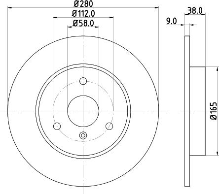 HELLA PAGID 8DD 355 124-001 - Гальмівний диск autocars.com.ua